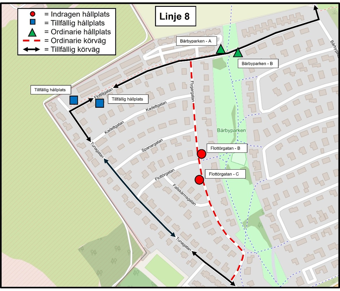 Hållplatsen Flottiljgatan och Flottörgatan för linje 8 Hållplatsen Flottiljgatan och Flottörgatan för linje 8 .jpg